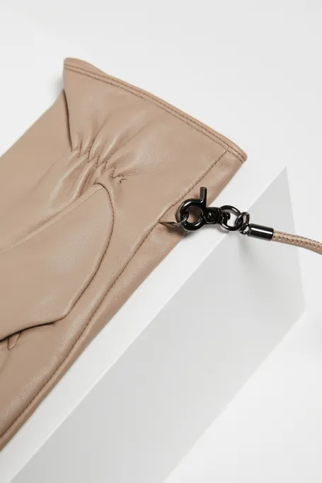 Kožené rukavice s odnímatelným páskem