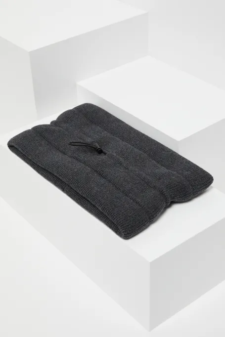 Šedý nákrčník z merino vlny