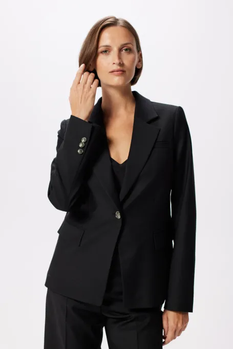 Černý vlněný sako ke kostýmu