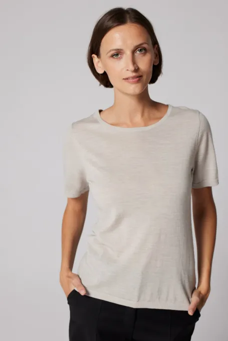 Béžová blůza z merino vlny