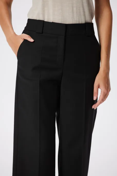 Černé vlněné kalhoty ke kostýmu