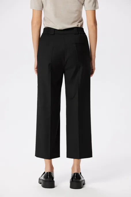 Černé vlněné kalhoty ke kostýmu