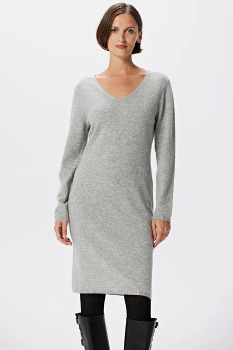 Šedé kašmírové šaty