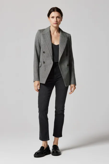 Vlněný blejzr v herringbone