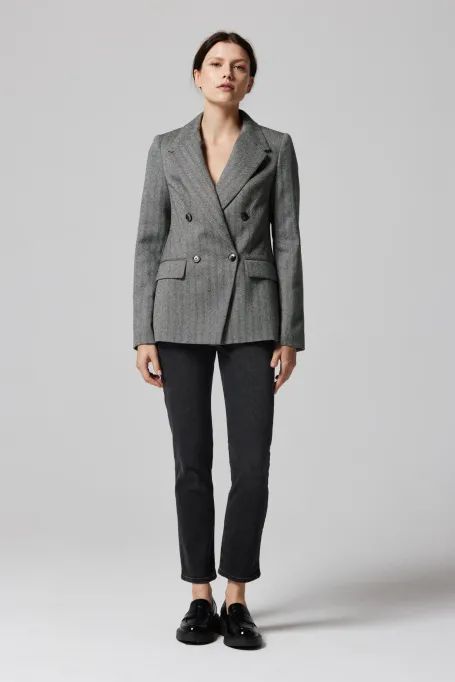 Vlněný blejzr v herringbone