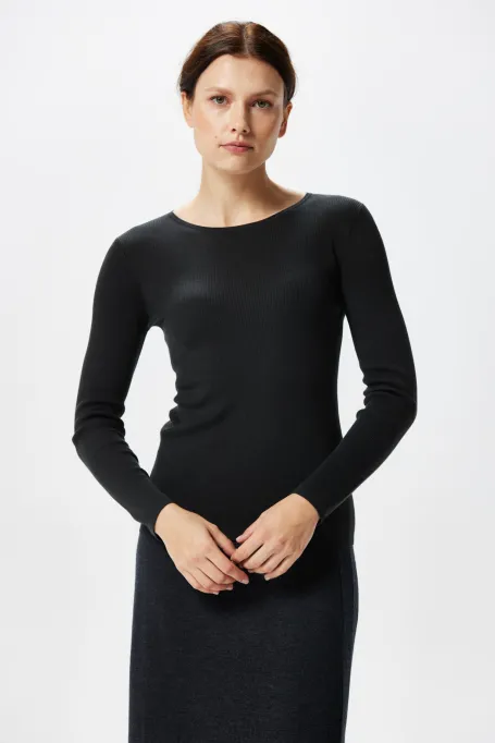 Šedá blůza s hedvábím Emilly