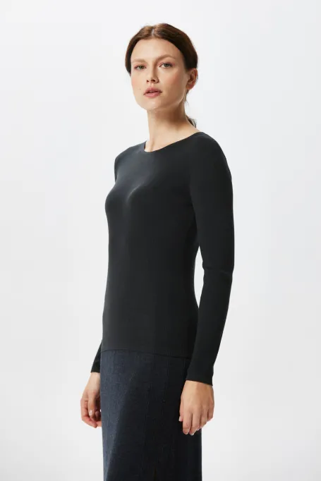 Šedá blůza s hedvábím Emilly