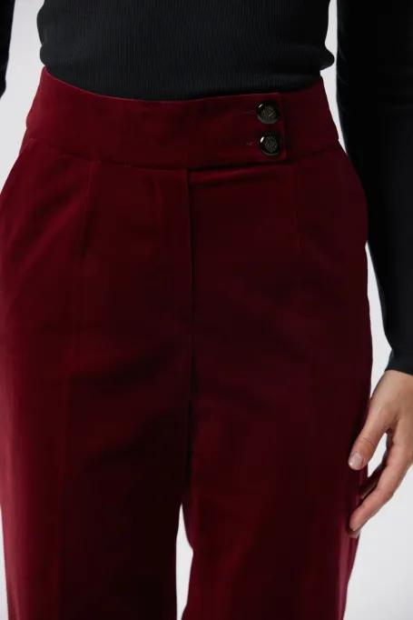 Sametové kalhoty k obleku