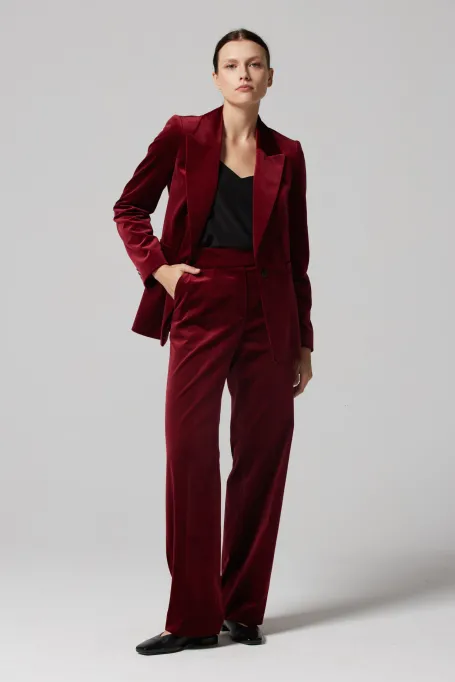 Sametové kalhoty k obleku