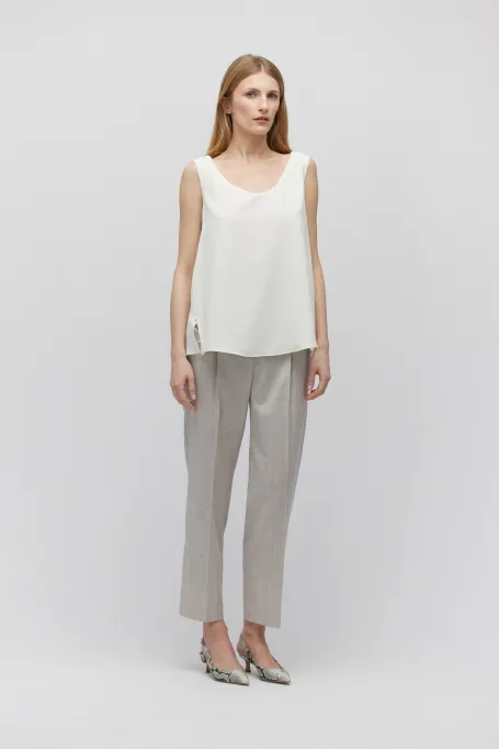 Bílá hedvábná blůza