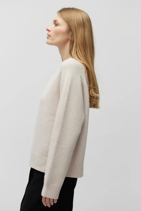 Nude blůzka s yackou vlnou