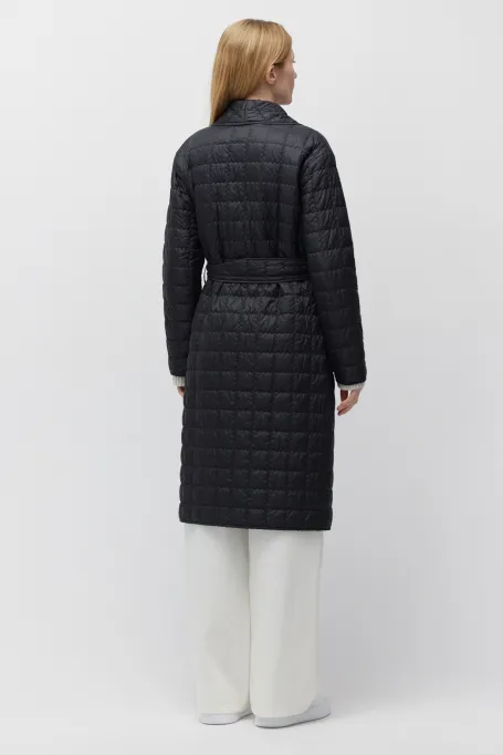 Černá prošívaná bunda s vycpávkou z velbloudí vlny