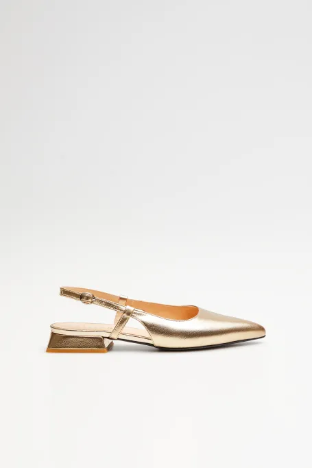 Zlaté boty slingback