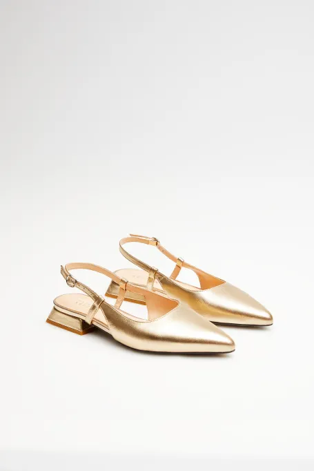 Zlaté boty slingback