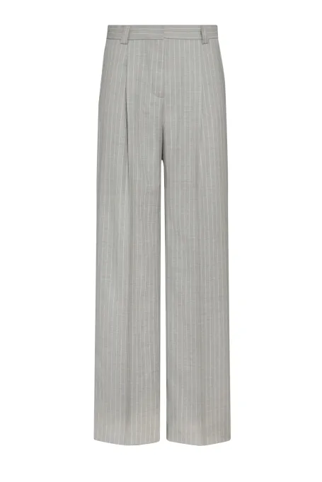 Vlněné kalhoty s širokým nohavicemi