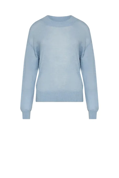 Modrá blůza s alpakovou vlnou