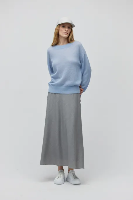 Modrá blůza s alpakovou vlnou