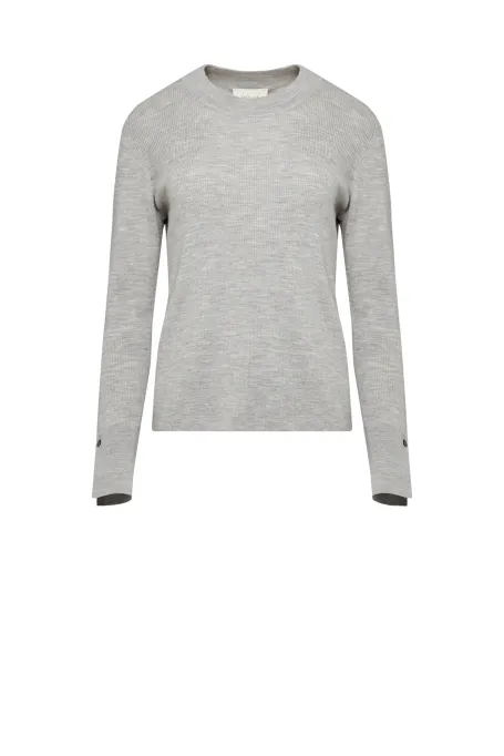 Šedá merino svetr