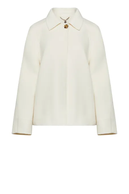 Bílá bunda se silk doubleface