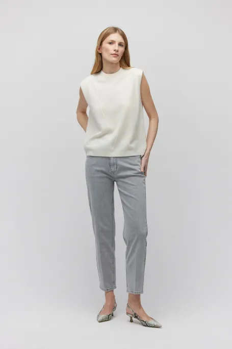 Bílá blůza z merinovlny