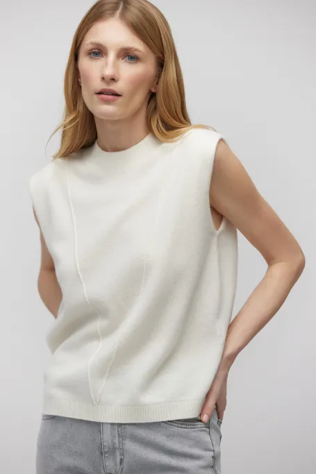 Bílá blůza z merinovlny