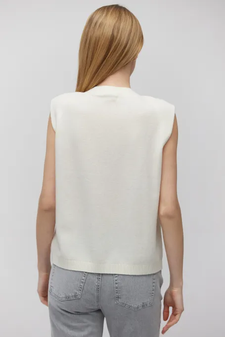 Bílá blůza z merinovlny