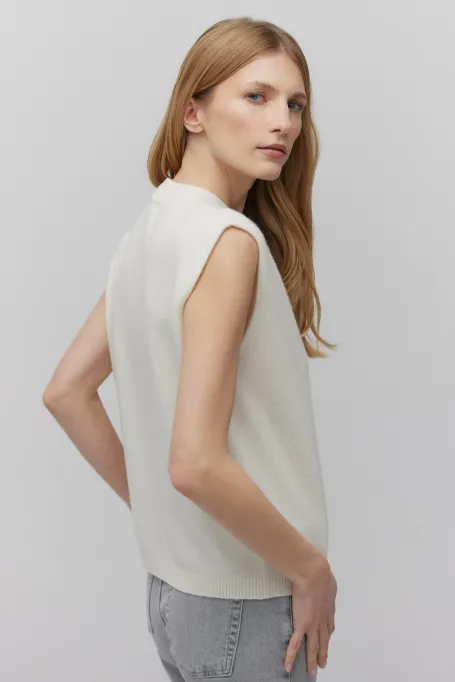 Bílá blůza z merinovlny