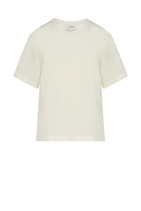 Bílá blůza s hedvábím Brigitte