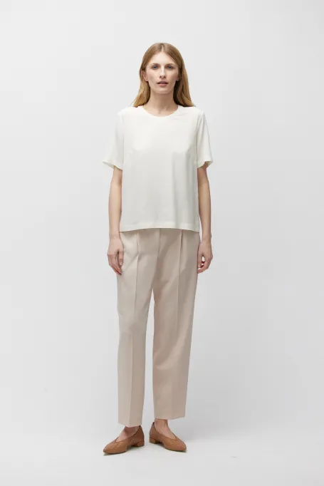 Bílá blůza s hedvábím Brigitte