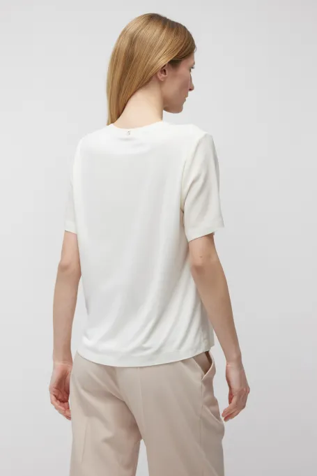 Bílá blůza s hedvábím Brigitte