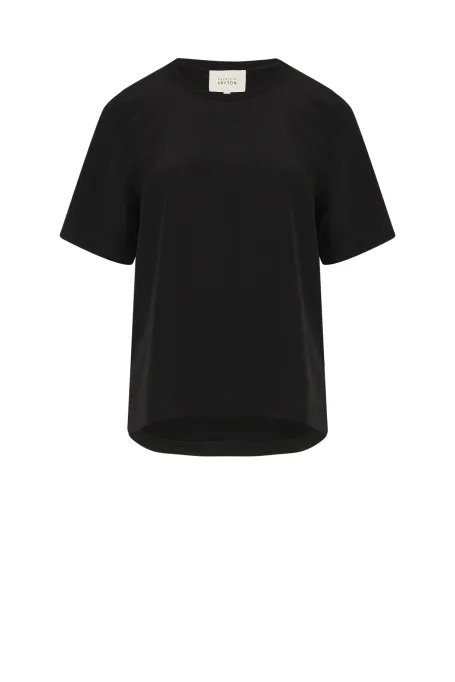 Černá blůza s hedvábím Brigitte