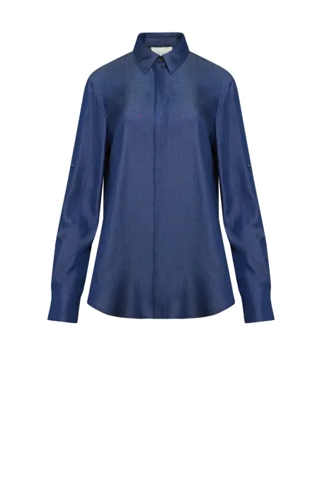 Košile v denim barvě