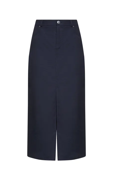 Tmavě modrá sukně s vlnou