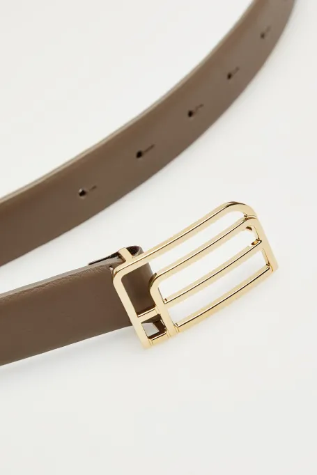 Kožený pásek s přezkou s logem PA