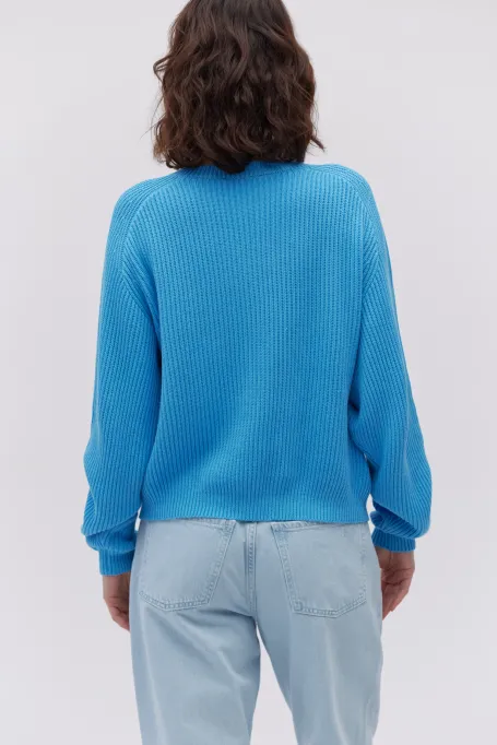 Svetr s hedvábím a výstřihem do V