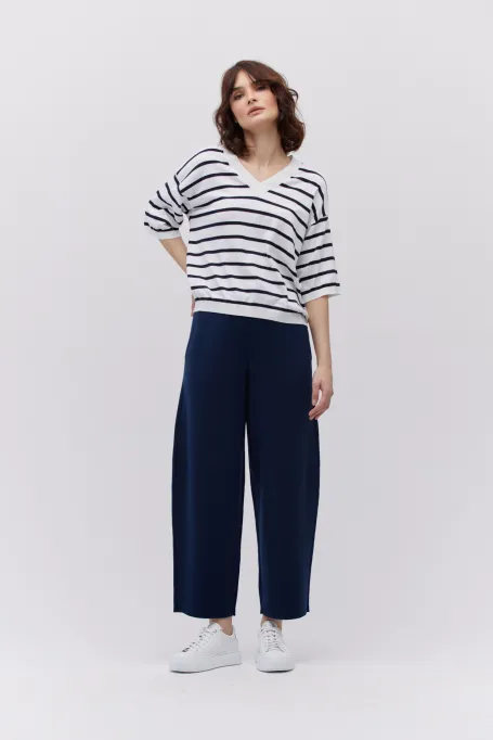 Pruhované tričko se šifonem