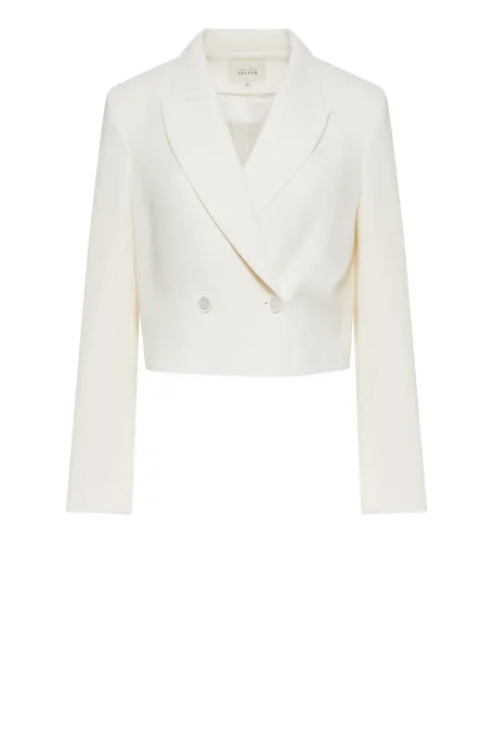 Krátký smetanový sak do obleku