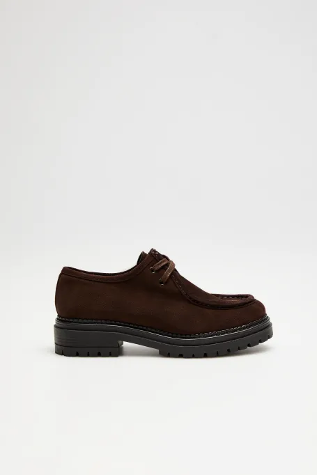 Kožené semišové oxfordky