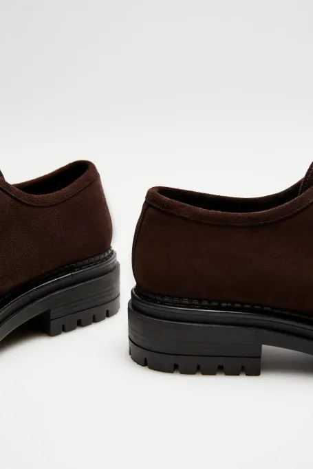 Kožené semišové oxfordky