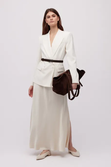 Hnědý pásek z nubukové kůže