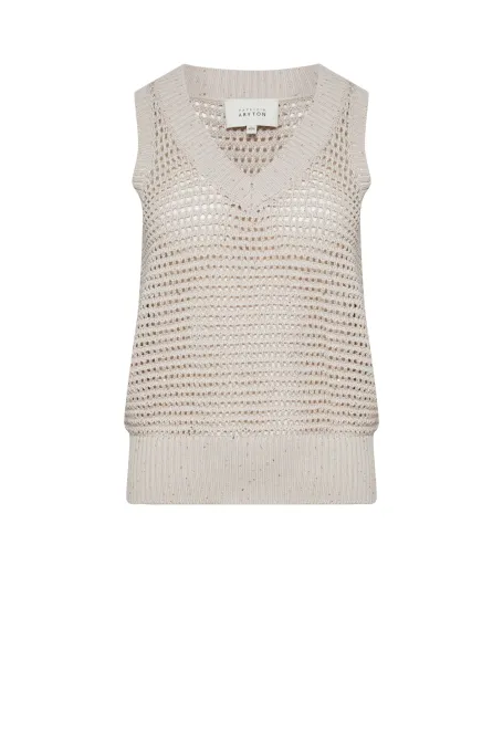 Bežový ažurový top