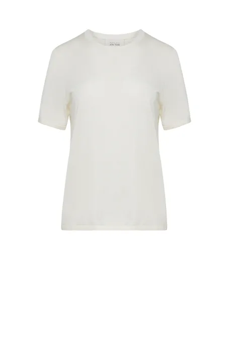 Bílý pletený top s kašmírem