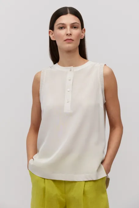 Bežová blůza z hedvábí