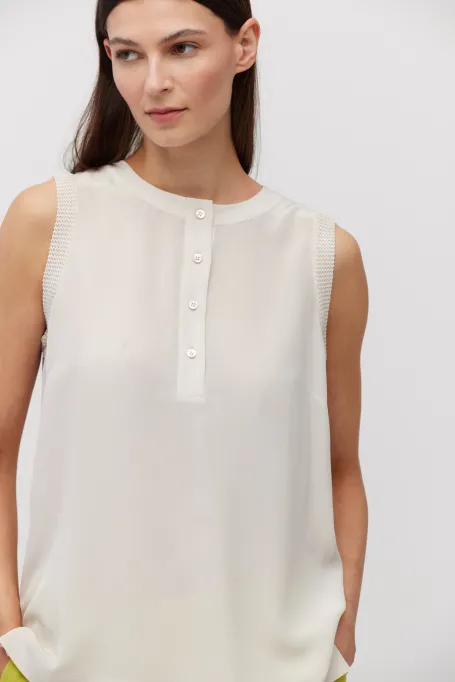Bežová blůza z hedvábí