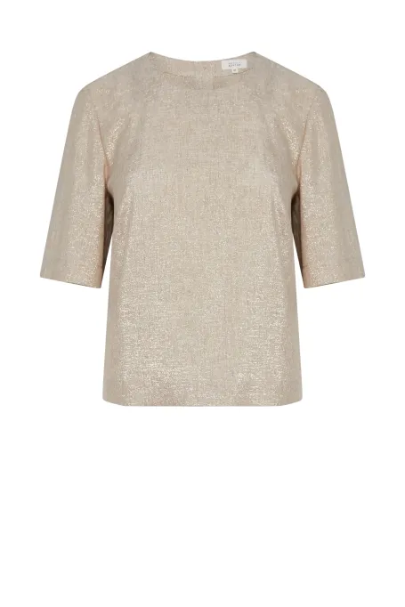 Bežová blůza s lnem