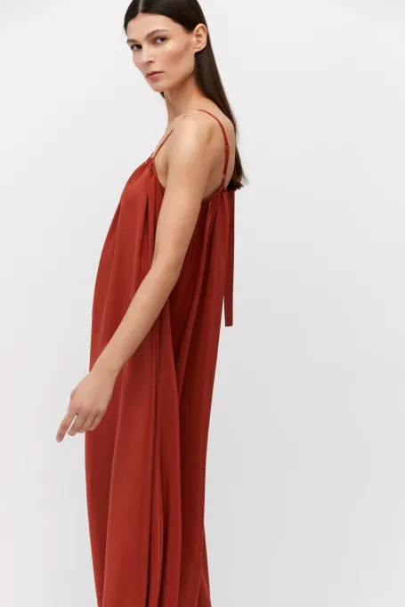 Volná trapezová sukně z hedvábí