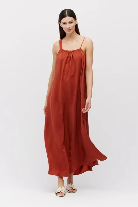 Volná trapezová sukně z hedvábí