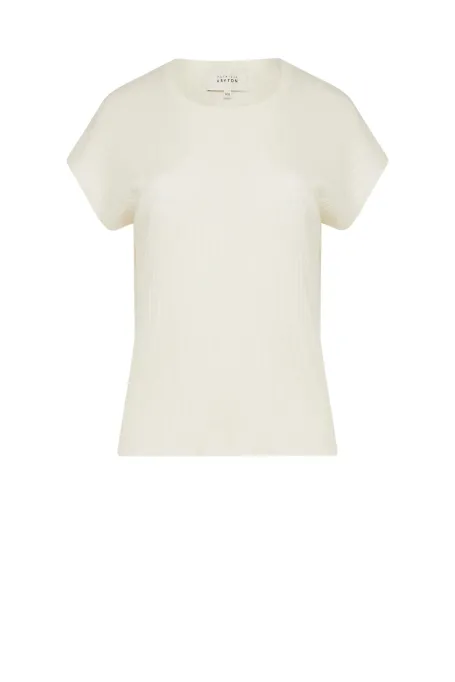 Bílá vlněná halenka s kašmírem