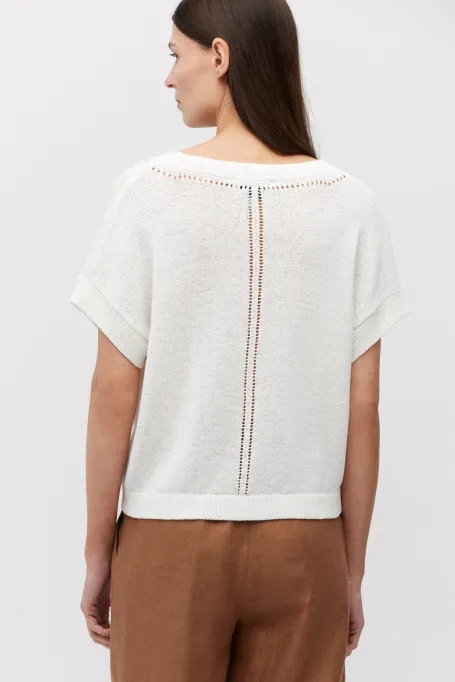 Bílá blůza s lnem