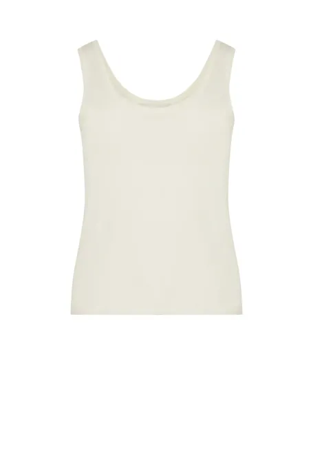 Bílý pletený top s kašmírem